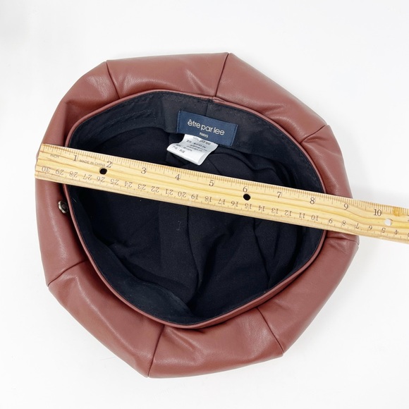 Entré Parlee Mahagony Brown Beret Cap Hat - Picture 7 of 8